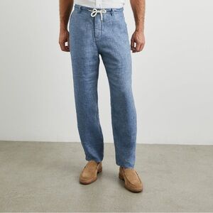 Rails Mercer Linen Dress Pants in Blue Mirage